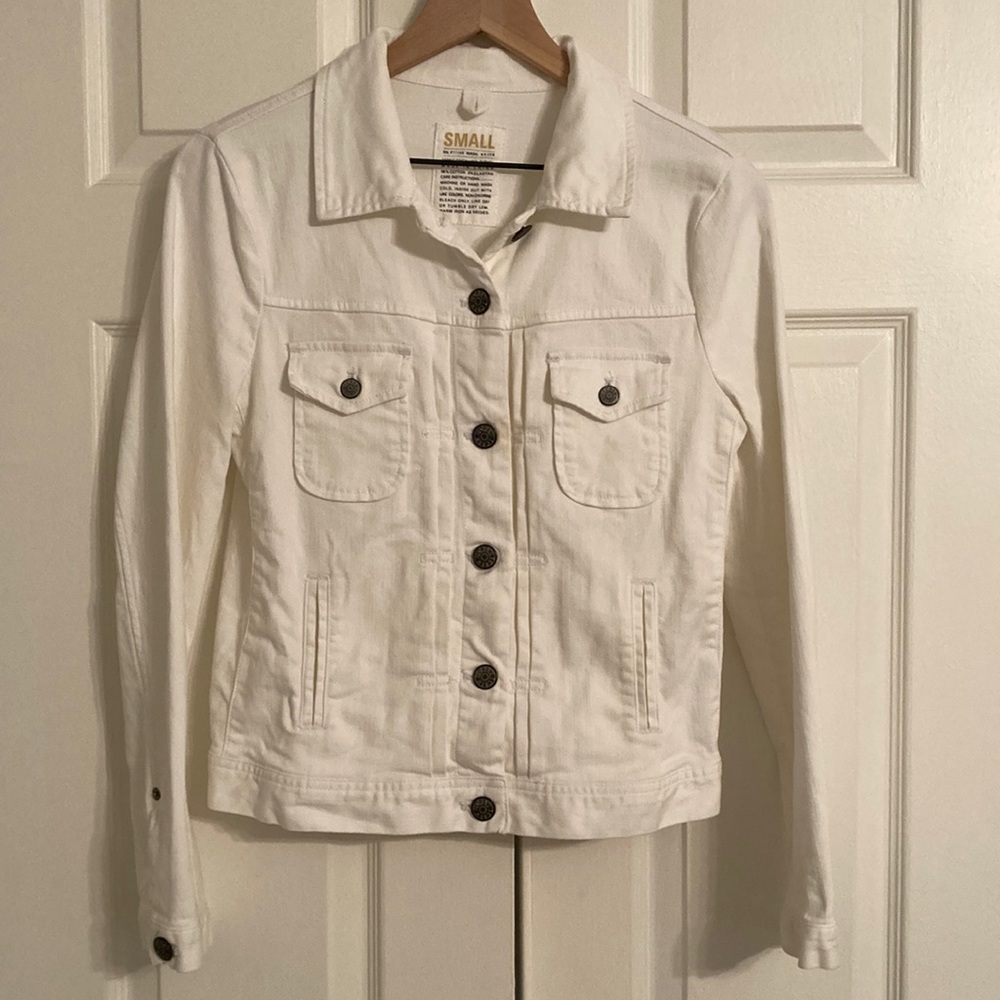 J. Crew White Denim Jacket